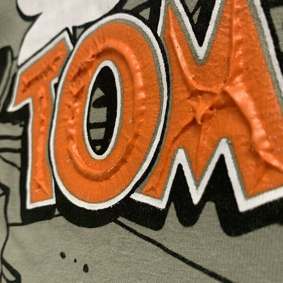 Tom & Jerry x Southpole Shirt Mens Size Large Gray Cartoon Onomatopoeia Y2K Look - Picture 6 of 13